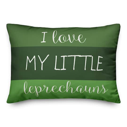 I Love My Little Leprechauns Throw Pillow